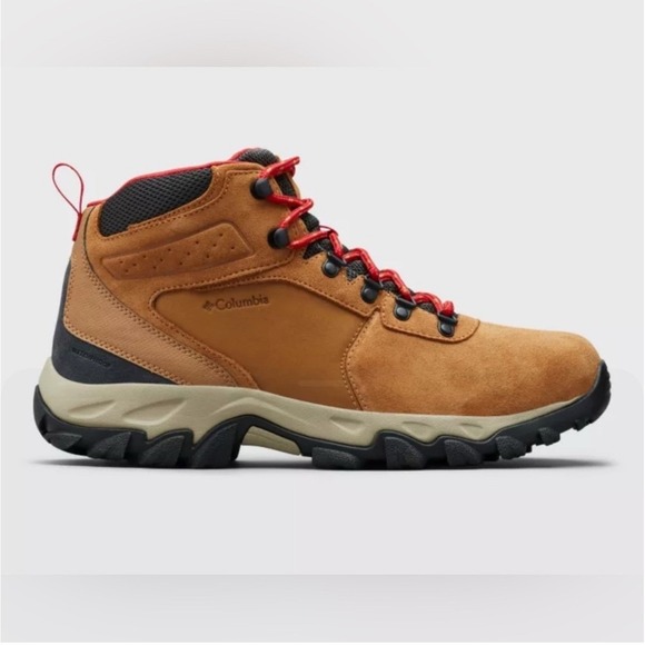 Columbia Newton Ridge Plus II Suede Waterproof Hiking Boots Mens 11.5 Tan BM2812